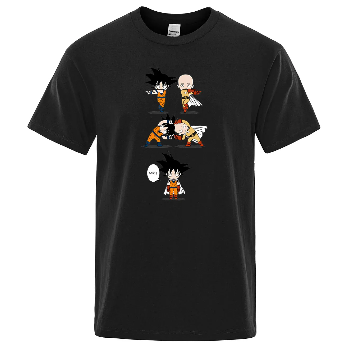 

2022 Summer Men's Funny Japan Anime Cute Printed Casual T-shirt Male Cotton Short Sleeve T-shirts Top Man Tees Streetwear