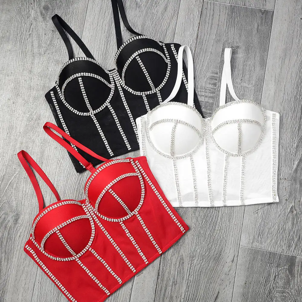 Бюстгальтер-камисоль в французском стиле, корсет с блестящими бусинами, майка для вечеринки, ночного клуба, уличная одежда, нижнее белье, костюмы для сцены Бюстгальтер-камисоль в французском стиле, корсет с блестящими бусинами, майка для вечеринки, ночного клуба, уличная одежда, нижнее белье, костюмы для сцены