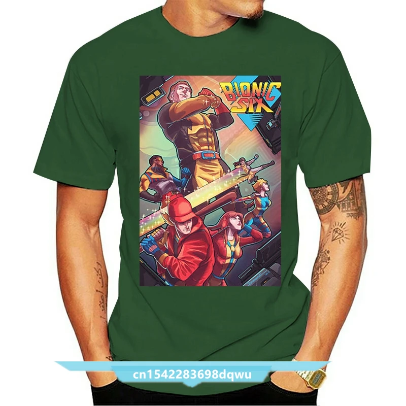 Классическая мужская футболка Bionic 6 80s с рисунком размеры M-L-XL-XXL