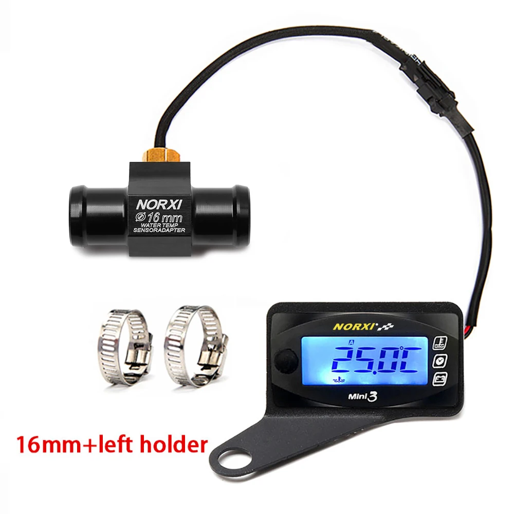 

KOSO Mini3 мотоциклетный термометр вольтметр таймер для YAMXHA NMAX XMAX TMAX светодиодный цифровой дисплей четыре квадратной температуры воды