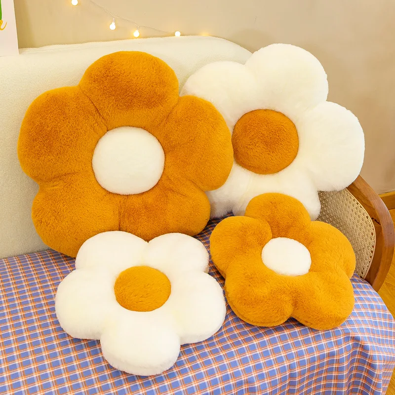 

Flower-Shaped Throw Pillow Back Cushion Office Sedentary Tatami Car Pad Butt Relaxing Mat Chair Seat Nap Plush Pillow 2022 New