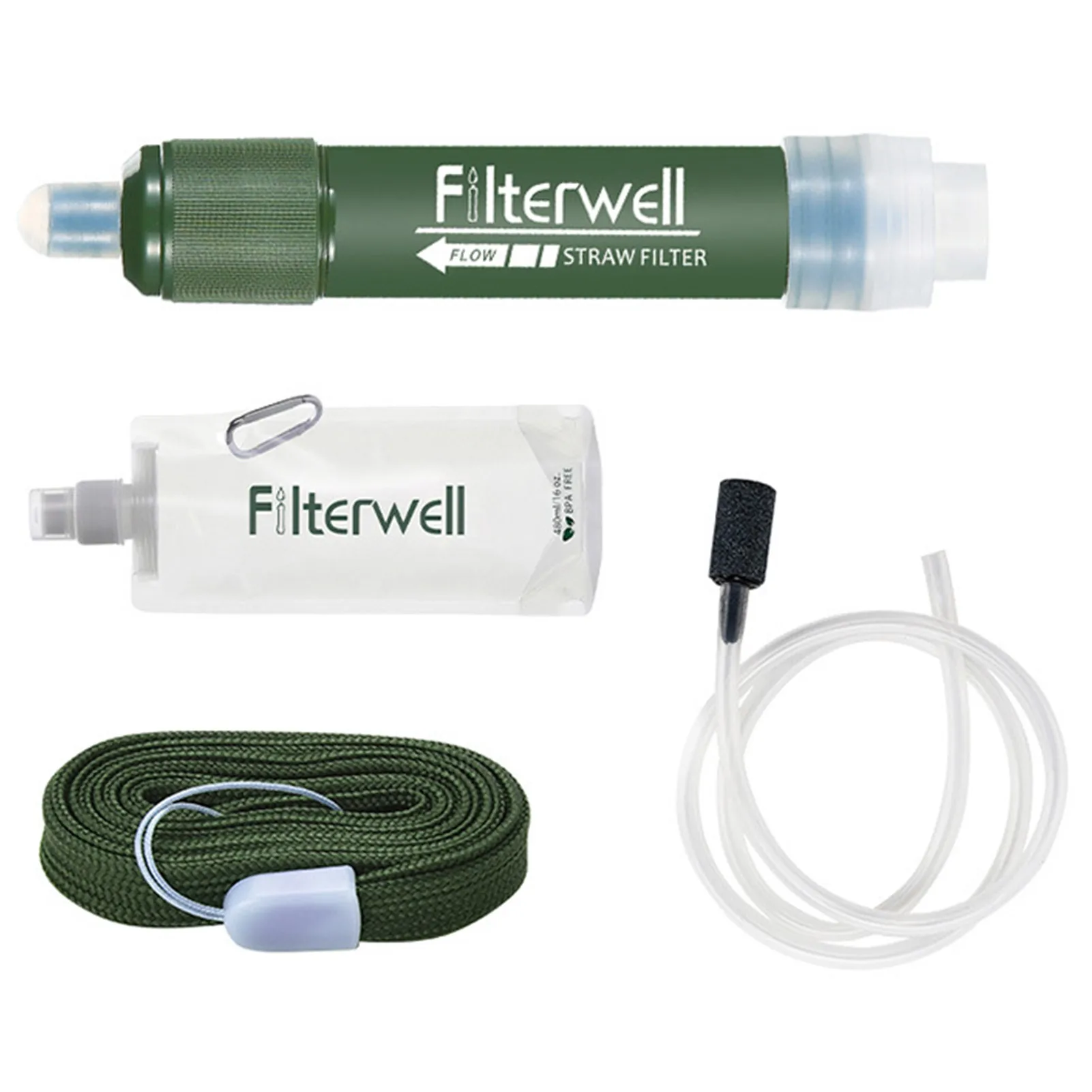 

Personal Water Filter Wild Life Emergency Direct Drinking Water Filtering Tool Survival Water Purifier Emergency Filter Straw