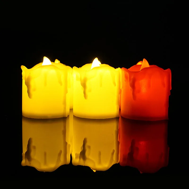 Birthday Color Christmas Cute Candle Electric Luxury Sparkler Red Candle Yellow Romantic Lume Di Candela Candles Home Decoration