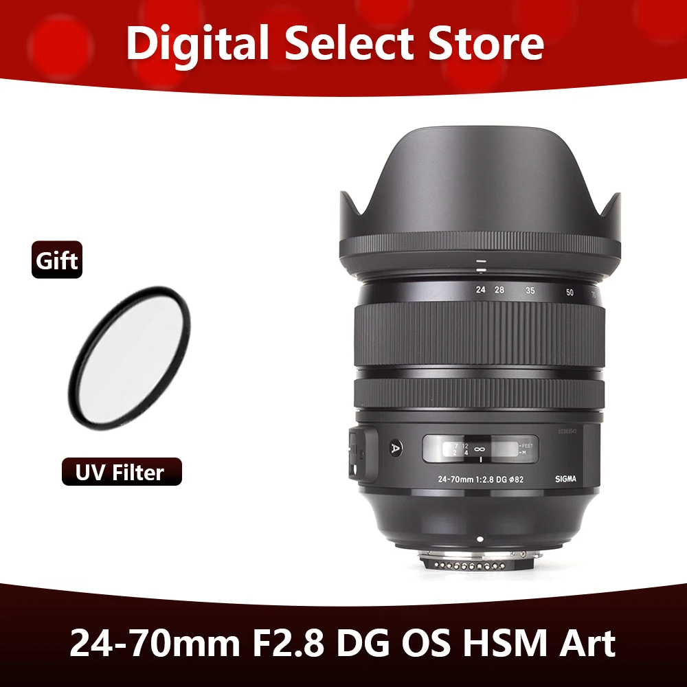 

Sigma 24-70mm f/2.8 DG OS HSM Art Lens For Canon Mount Nikon Mount