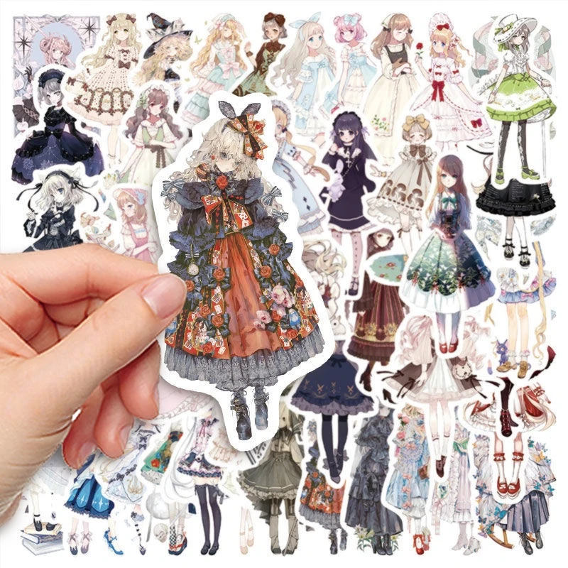 

50Pcs/lot Princess Packaging Stickers Waterproof Phone Bike Wall Motorcycle Cool Car Sticker for Kids Toys Korean Stickers