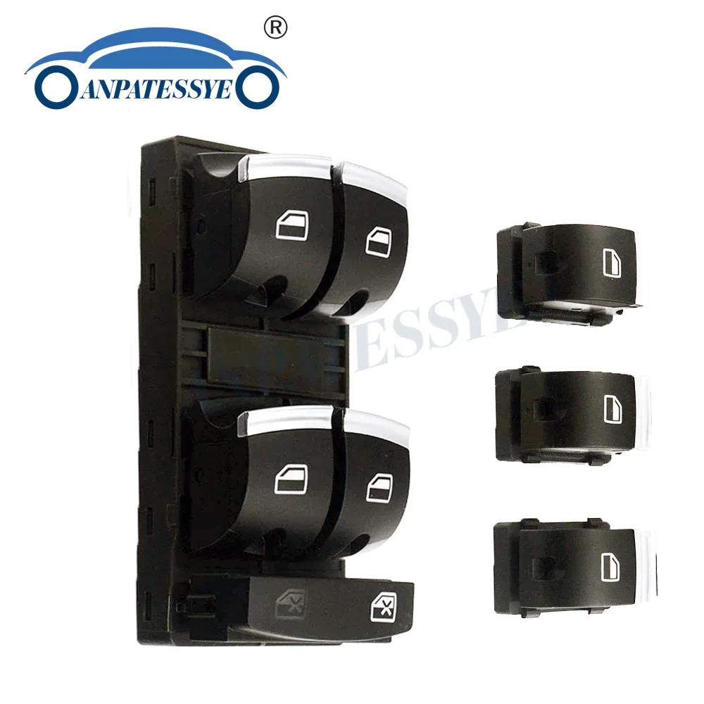 Новая хромированная кнопка управления главным переключателем окна для Audi A3 8P A6 S6