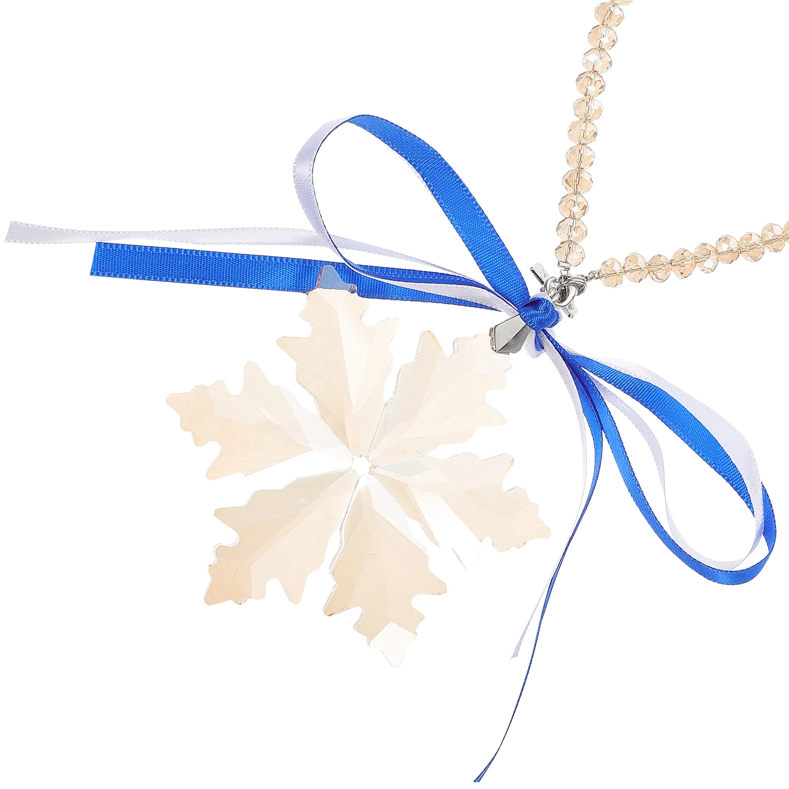 

Snowflake Hanging Ornament Glass Crystal Christmas Car Pendant Mirror Rearview Decorationtree Interior Wall Accessories