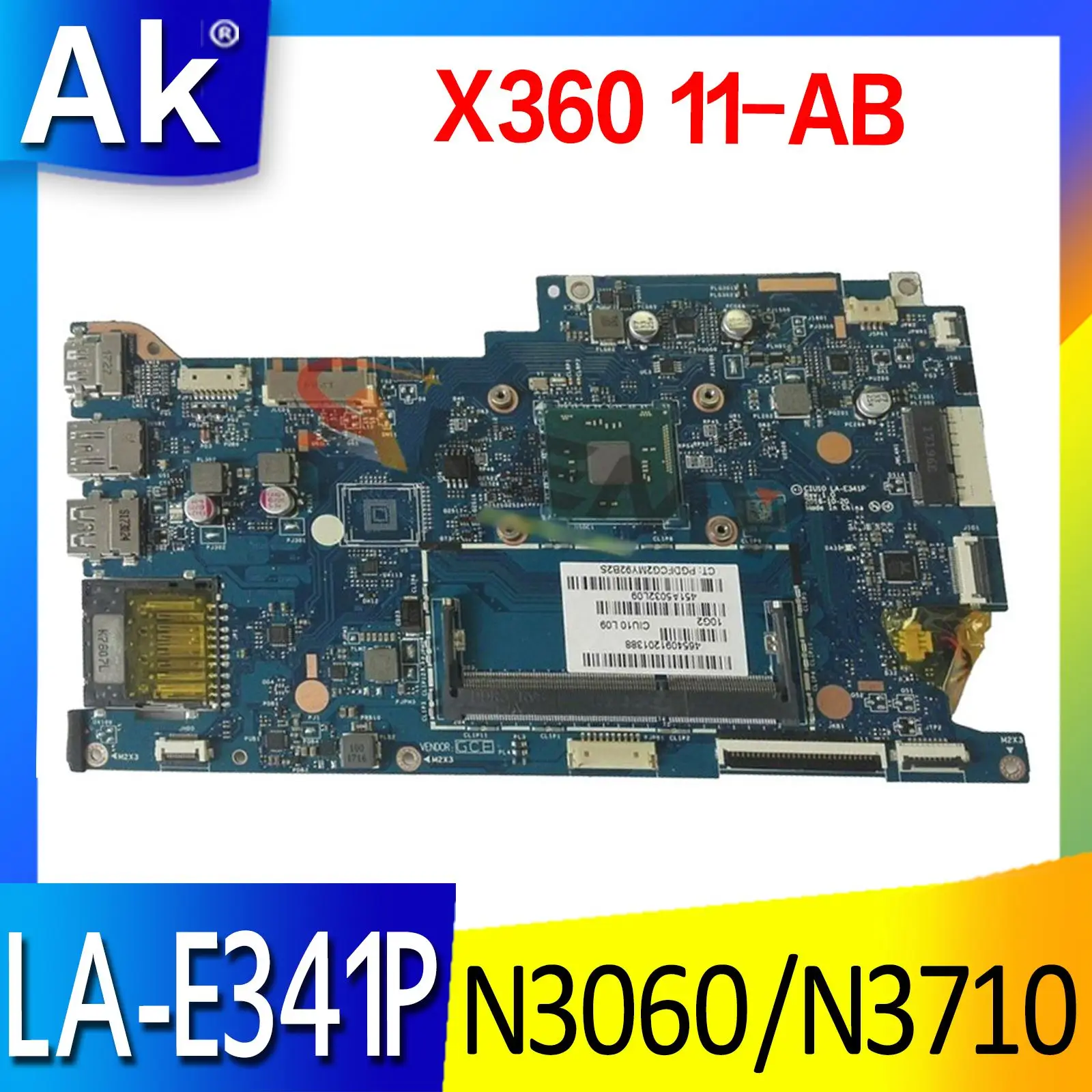 

Материнская плата для ноутбука HP X360 11-AB с процессором N3060 N3710