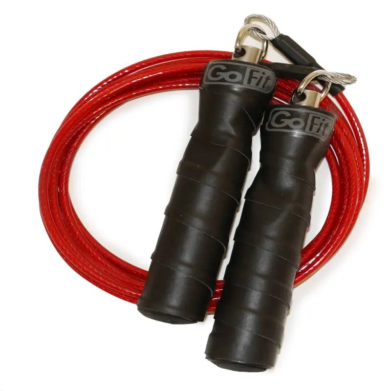 

Red Padded Contour Grip Handles Jump Rope - Pro Cable HITT