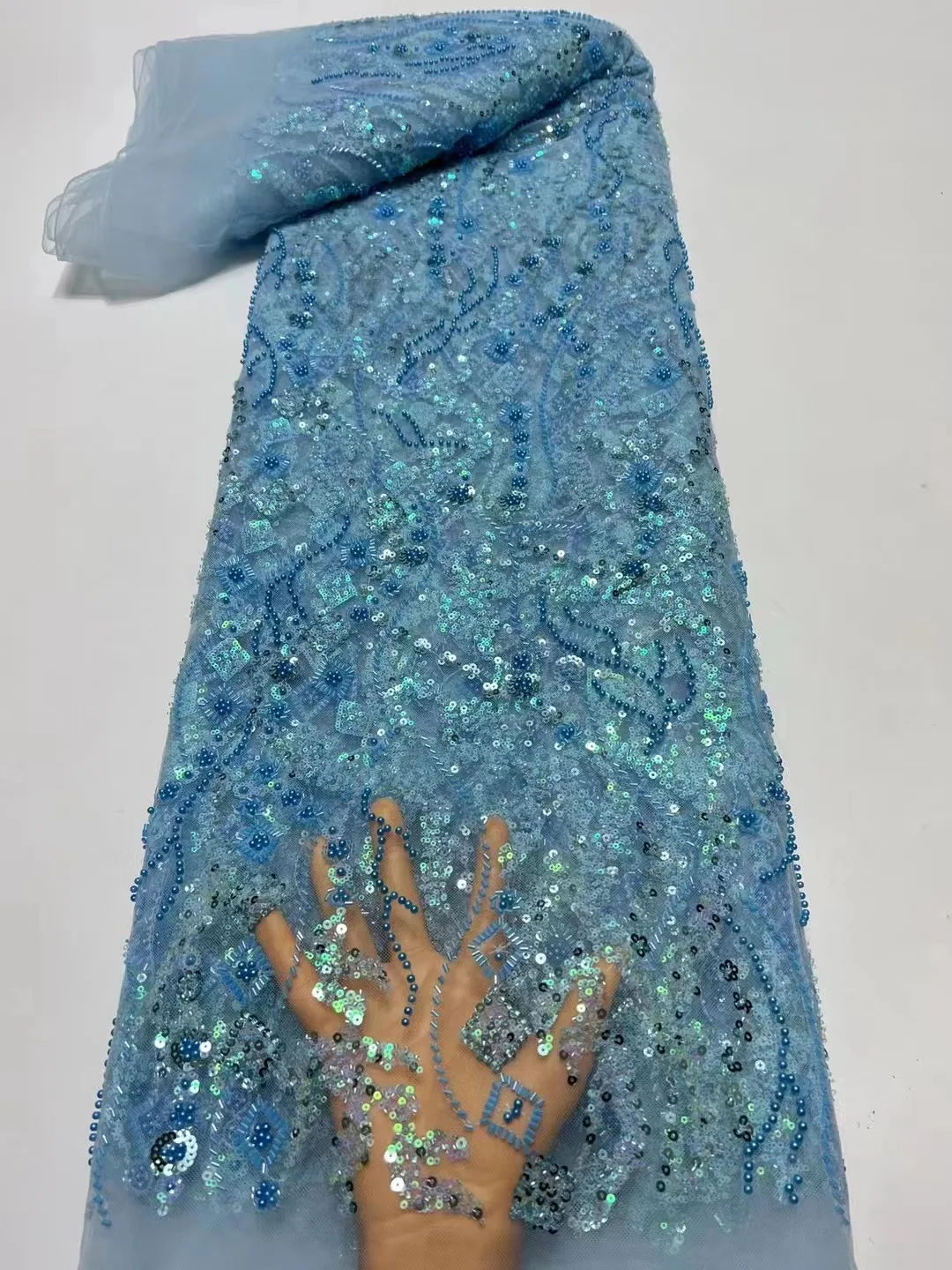 Фиолетовое 2024 высококачественное Африканское нигерийское Тюлевое кружево с