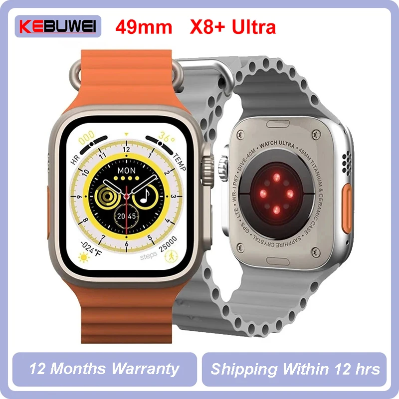

X8+ Ultra Smart Watch 2.08" Bluetooth Call NFC 49mm Waterproof Fitness Wireless Charging Men Women X8 Plus Ultra Smartwatch