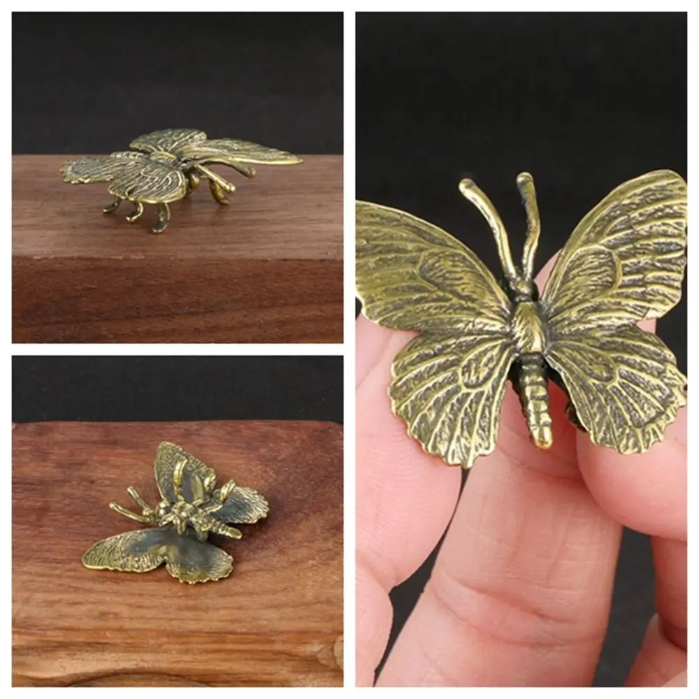 

Handmade Brass Butterfly Creative Pure Copper Vivid Butterfly Figurines Antique Home Decor