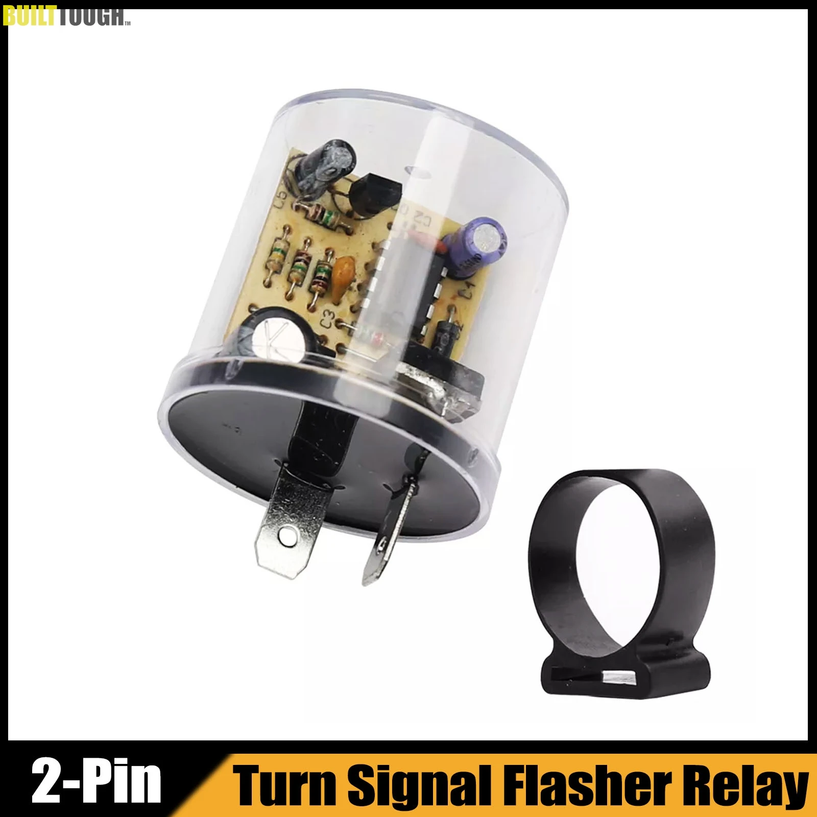 

12 В, 20 А, 2-контактный переменный автомобильный светодиодный указатель поворота, мигалка, реле EF32, новая замена деталей мотоцикла, ABS