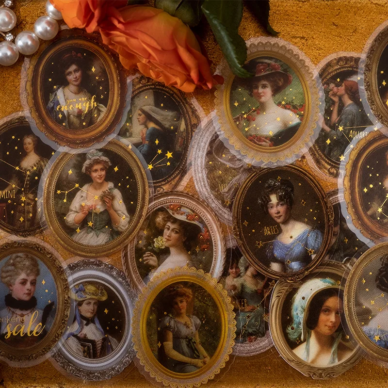 

Наклейки для скрапбукинга, девичьи цветы, для ежедневника, декоративные, 40 шт.