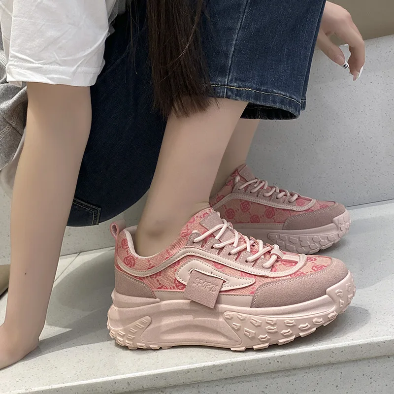 

Luxury Designer Platform Sports Tennis Basketball Woman Trend 2023 Flat Casual Sneaker Females Elegant Fashion Shoes Ladies New