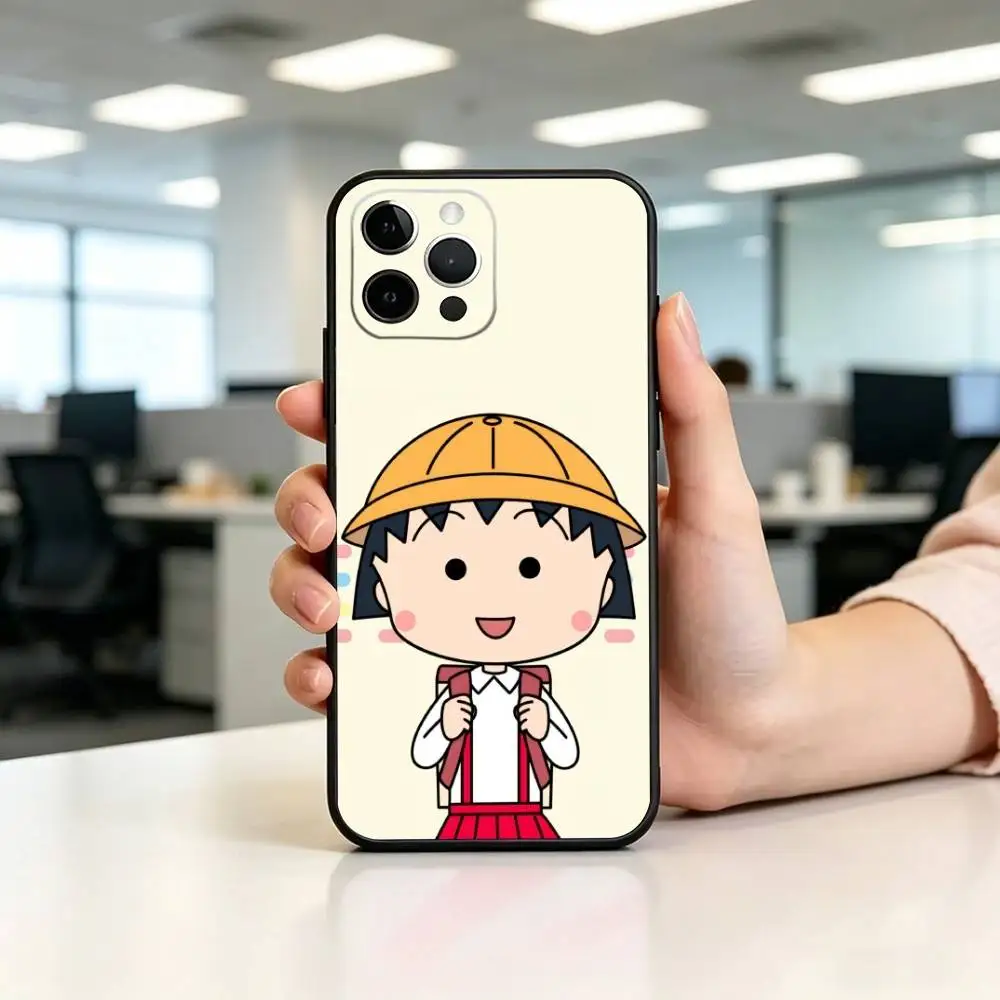 Фото Чехол для телефона C-Chibi Maruko-chan, силиконовый, мягкий, для iPhone 17, 16, 15, 14, 13, 12, 11, X, XR, Plus, Pro, Max, Plus №4