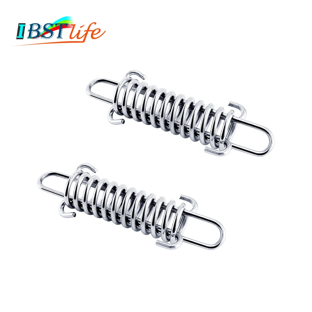 

2PCS 316 Stainless Steel 3mm Boat Anchor Docking Mooring Spring Cable Tension Dog Tie Damper Snubber Shock Absorbing Marine Boat