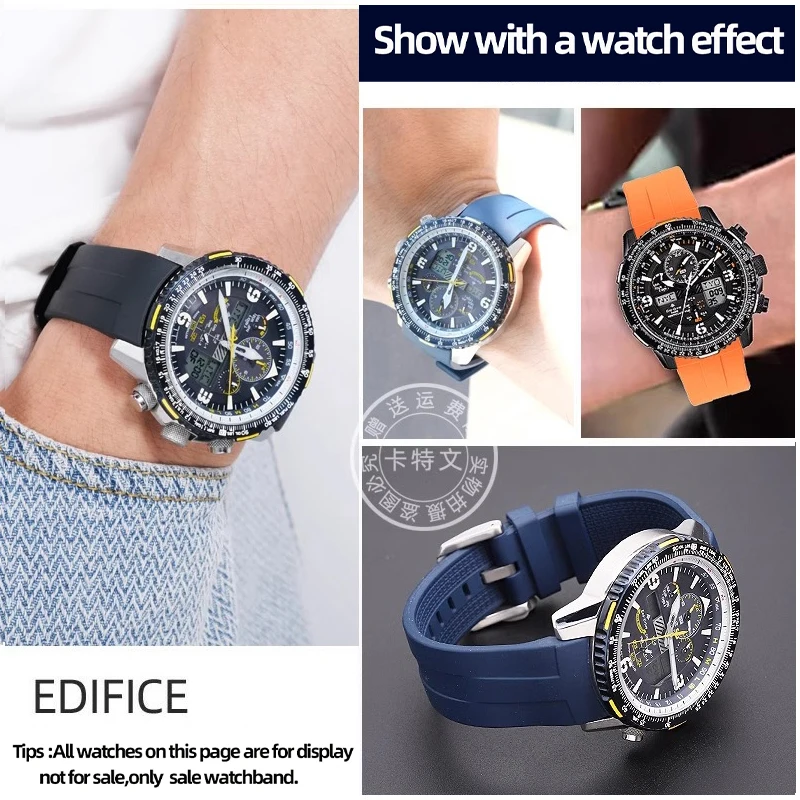 Оранжевый черный синий силиконовые аксессуары для часов Citizen Promaster Series JY8078/8074/8085