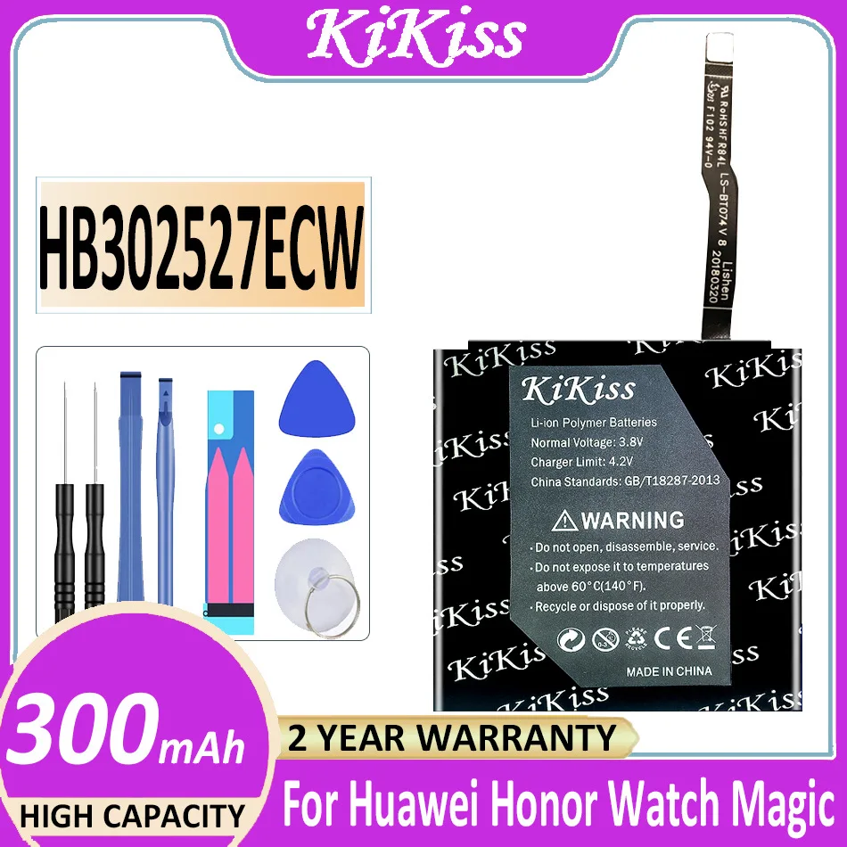

Original KiKiss Powerful Battery HB302527ECW 300mAh For Huawei Honor Watch Magic GT Genuine Watch Bateria