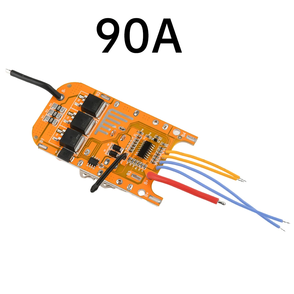 Фото BMS 5S 21V 80A 90A литий-ионный аккумулятор, плата защиты зарядного устройства, модуль защиты зарядки аккумулятора для электроинструментов, аксессуары №2