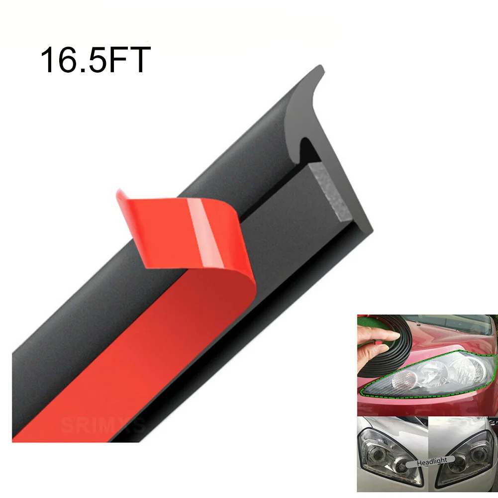 

16.5Ft Universal Self Adhesive Auto Trim Rubber Weather Draft Seal Strip T-Type
