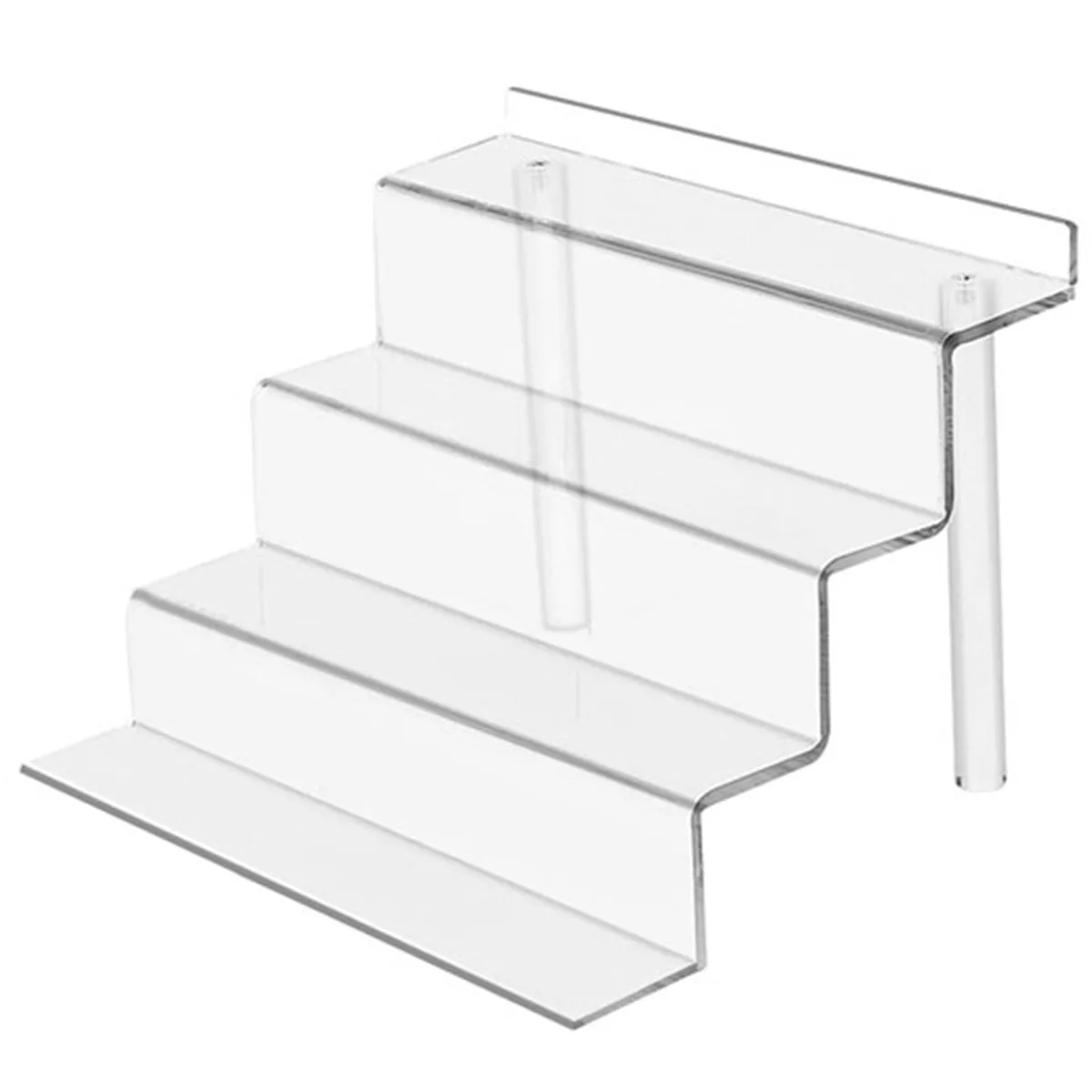 

Acrylic Risers Display Stand 4 Tier Acrylic Tiered Shelf Clear Tiered Display Organizer Reusable Display Riser Stand Easy to