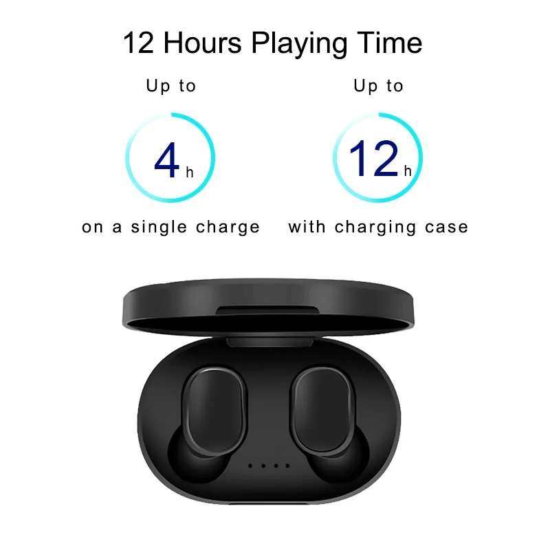 Беспроводные TWS-стереонаушники с зарядным футляром и поддержкой Bluetooth |