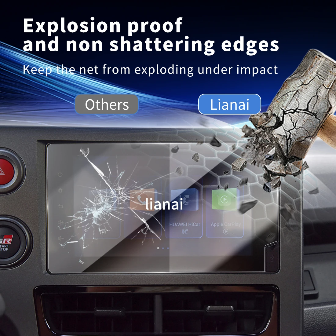 Защитная пленка для экрана Carplay защитная из закаленного стекла навигатор