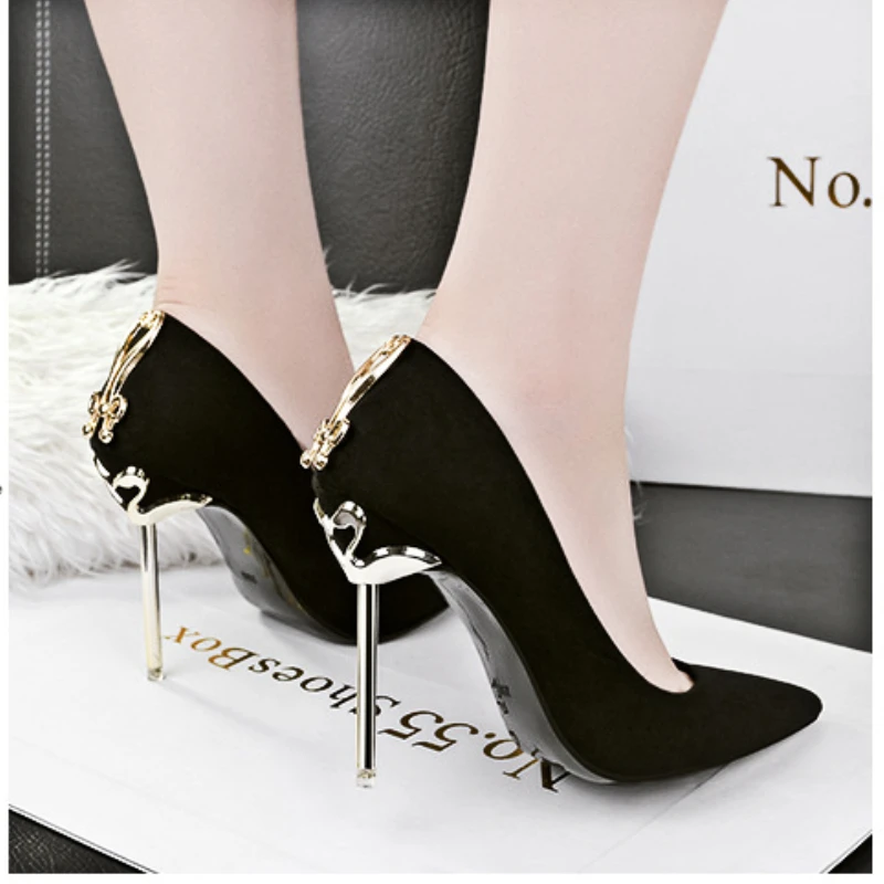 

Women's High Heels Spring/Summer 2022 Fashion Pointed Red Shoes Sexy Metal Heel Women's Shoes Wedding Shoes.Nightclub Heels