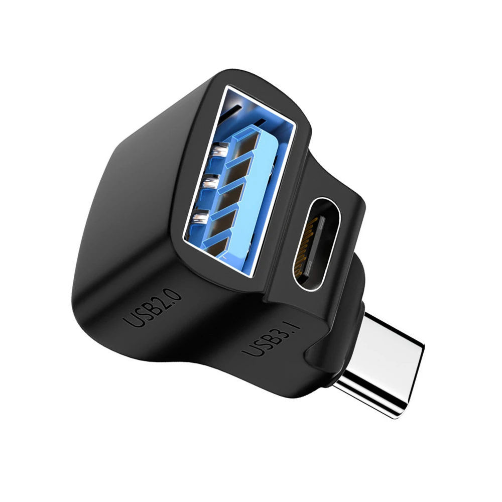 

Compatible with Steam Deck Laptop 10Gbps USB3.0 Type C Male to Dual Type-A OTG & Type-C Female Power Data Splitter Adapter