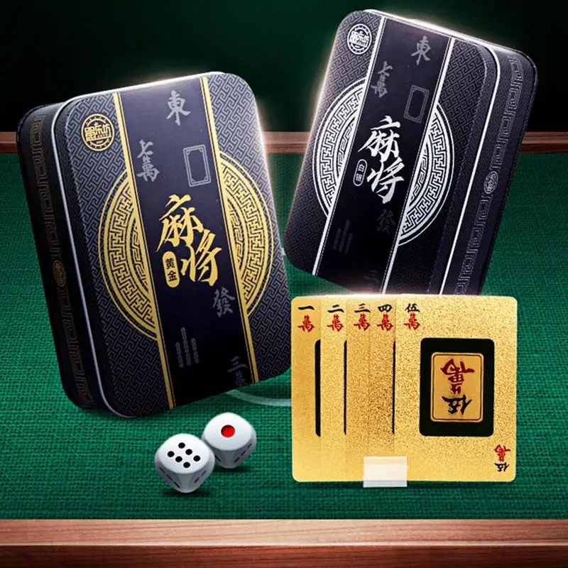 

Deck Of Cards Mahjong Pattern Deck Of Playing Cards Gold Foil Small Poker Game Cards For Girls And Boys Party Favors For Adults