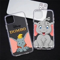 disney dumbo phone case for iphone 13 12 11 pro max mini xs 8 7 plus x se 2020 xr transparent soft cover