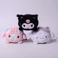 kawaii my melody kuromi cinnamoroll cosplay cat series plush keychain toy cute anime cartoon plushie doll children birthday gift