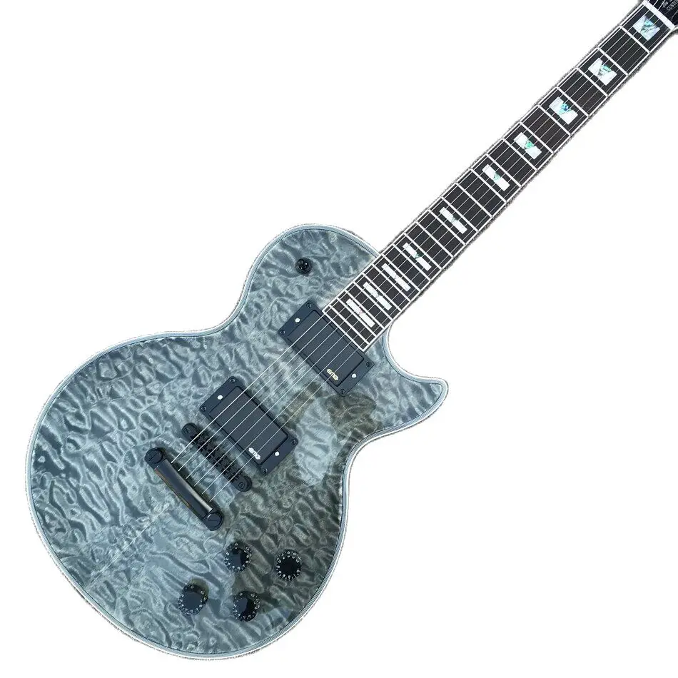 

Rosewood Fingerboard Electric Guitar Black Hardware Flame Maple Top