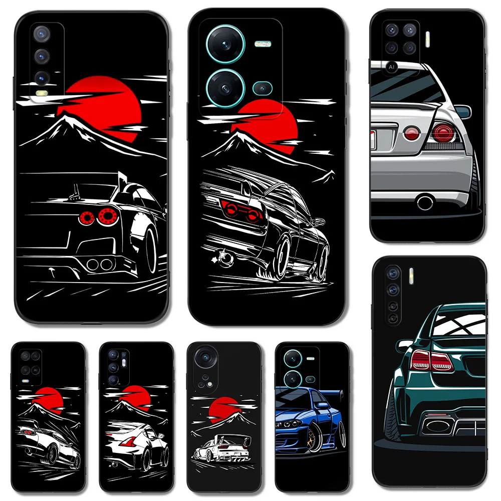 ЧЕРНЫЙ чехол из ТПУ для VIVO Y20 Y11S Y20I Y20S Y20A Y20G Y20T Y20SG Y21T Y21A Y21E Y21S Y21 2021 JDM Car