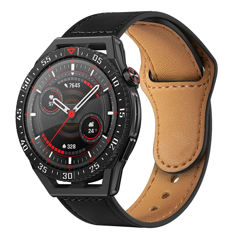 

Ремешок кожаный для Huawei Watch GT3 42 мм/46 мм/SE, аксессуары для смарт-часов, браслет для Huawei Watch GT 3 Pro, 20 мм 22 мм