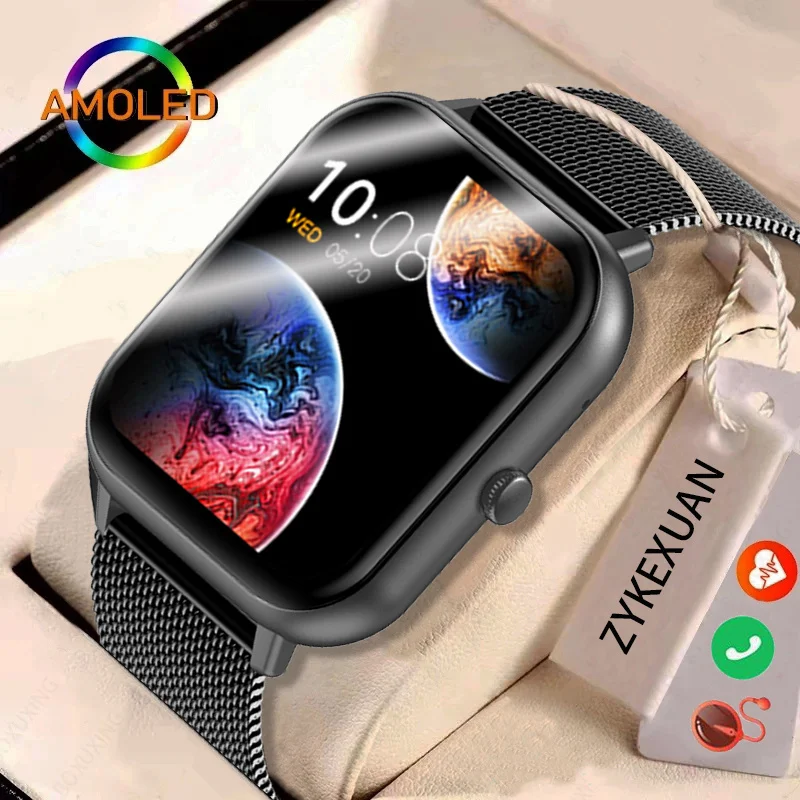 

Новинка 2023, Смарт-часы для мужчин и женщин с Bluetooth, фитнес-трекером и вызовом, водонепроницаемые Смарт-часы с пульсометром и оксиметром в крови, женские Смарт-часы для Xiaomi + коробка