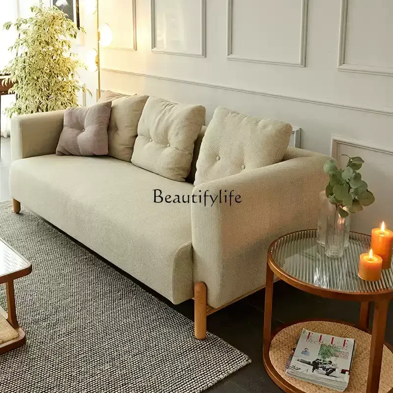 Деревянный тканевый диван