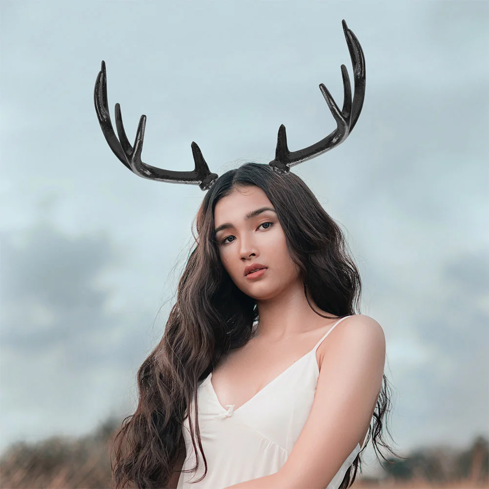 

Plastic Deer Antlers 2 Pairs Artificial Deer Antler Headband Deer Faun Antlers Costume Diy Cosplay Animals Horn Fawn