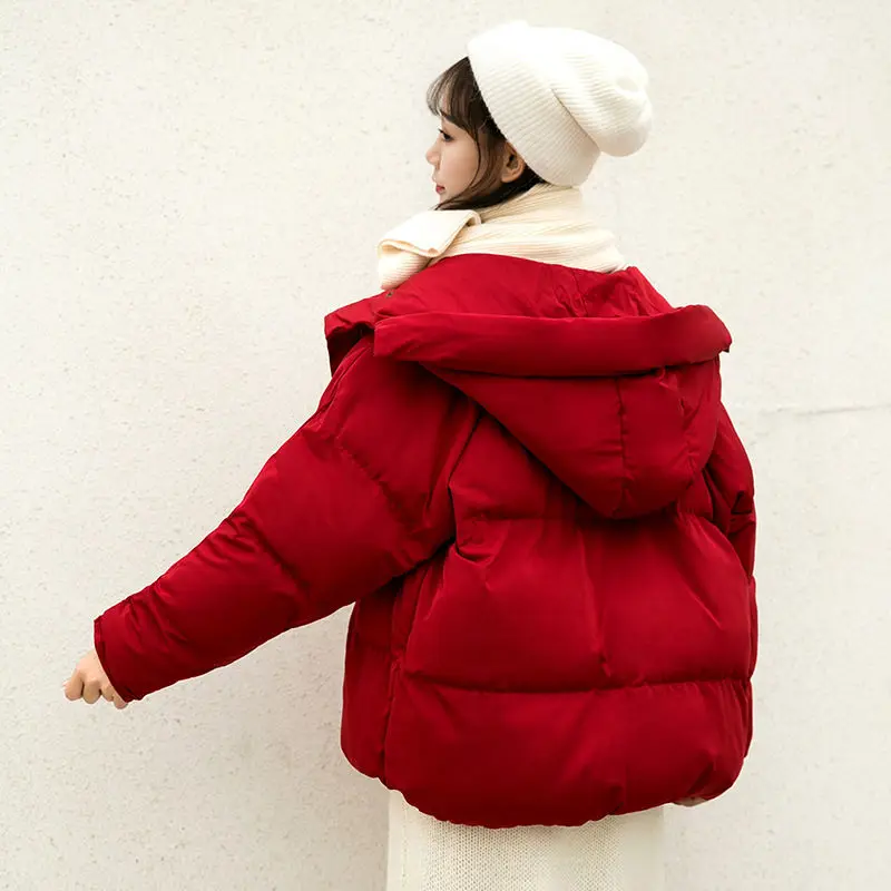 Winter Down Padded Jacket Women's Short Korean Style Loose Bread Coat Cotton Jacket Small Padded Jacket Tide Winter Clothes enlarge