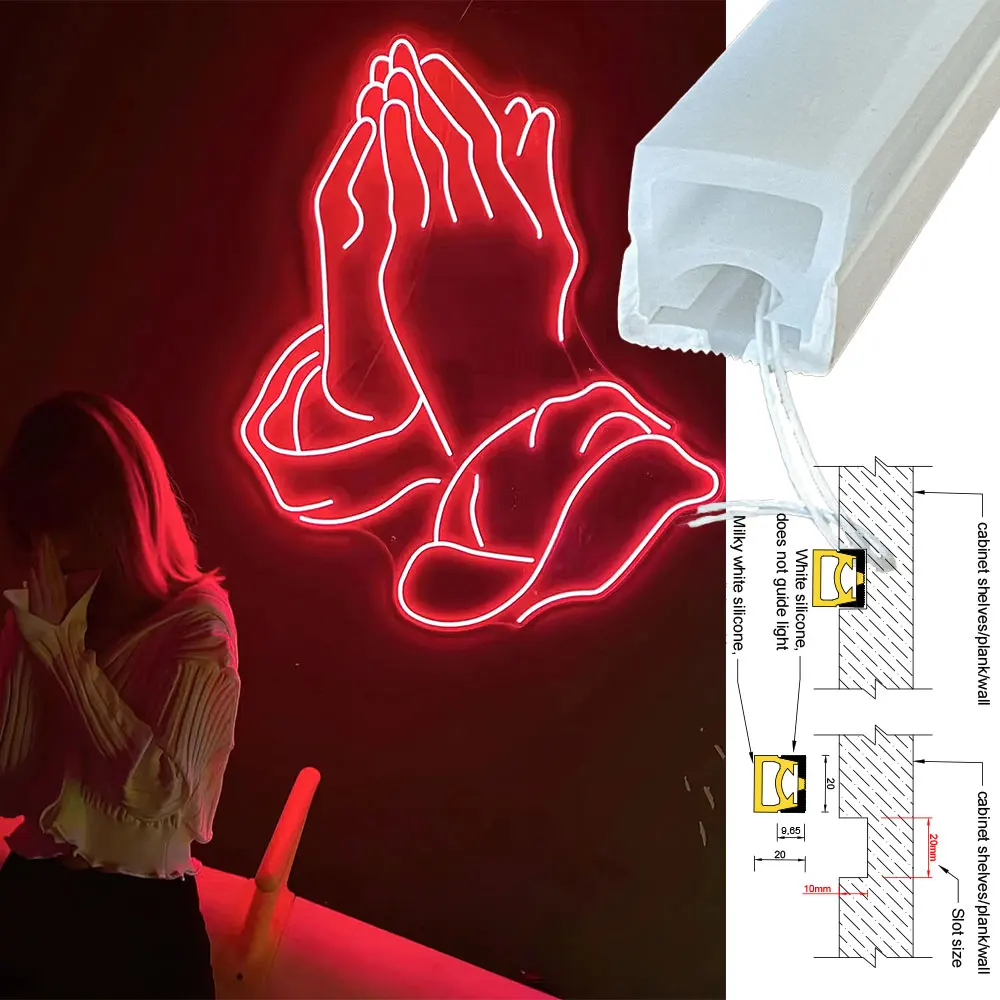Гибкая неоновая трубка для световых букв логотипов и стен культуры 20x20 мм 1-5 м