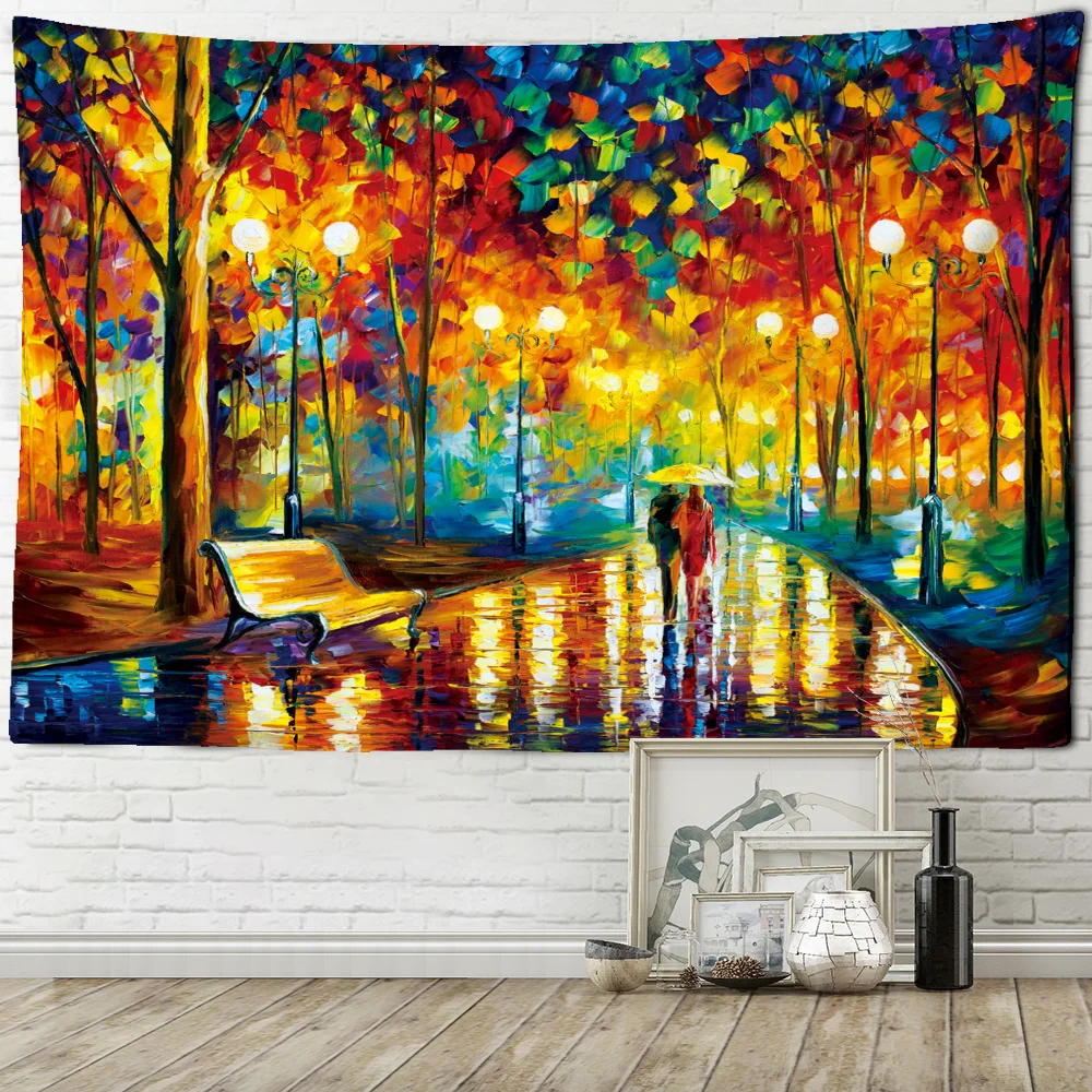 Гобелен с принтом Ван Гога знаменитый гобелен изображением звездного неба