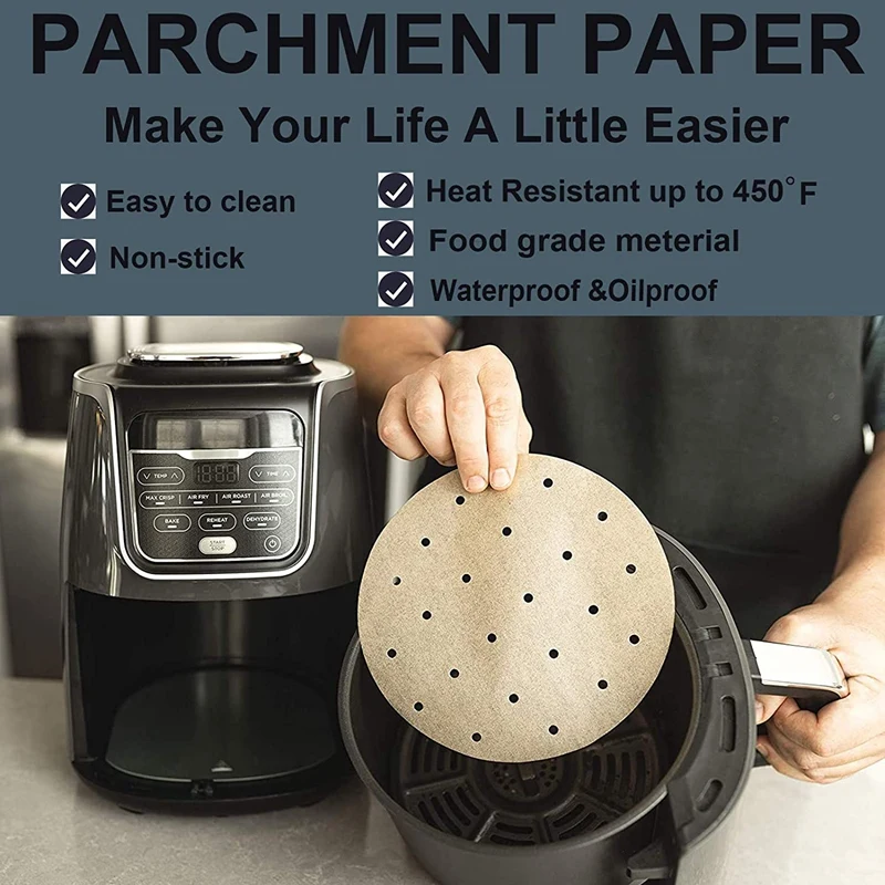 201 шт. 9-дюймовый набор вкладышей для фритюрницы бумага из древесной целлюлозы