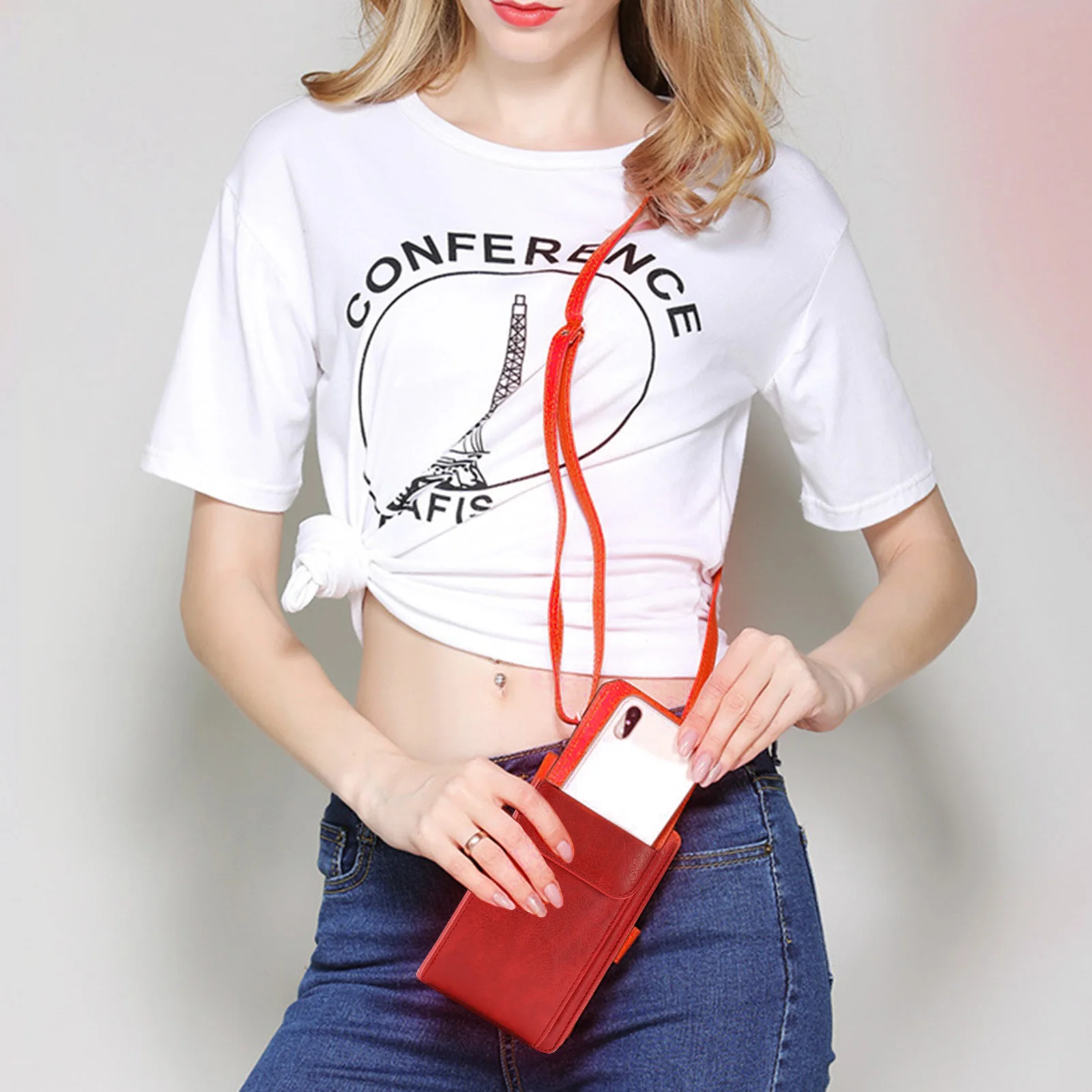 

Fashion Concise Coin Purse For Women Multi-layer Magnetic Closure Zipper Shoulder Bag For Shopping