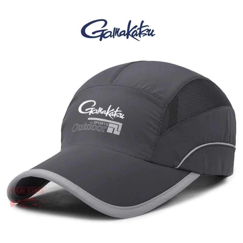 

Шапка для рыбалки Gamakatsu, летняя бейсболка, быстросохнущая дышащая Солнцезащитная шапка, регулируемая шапка для активного отдыха, велоспорт...