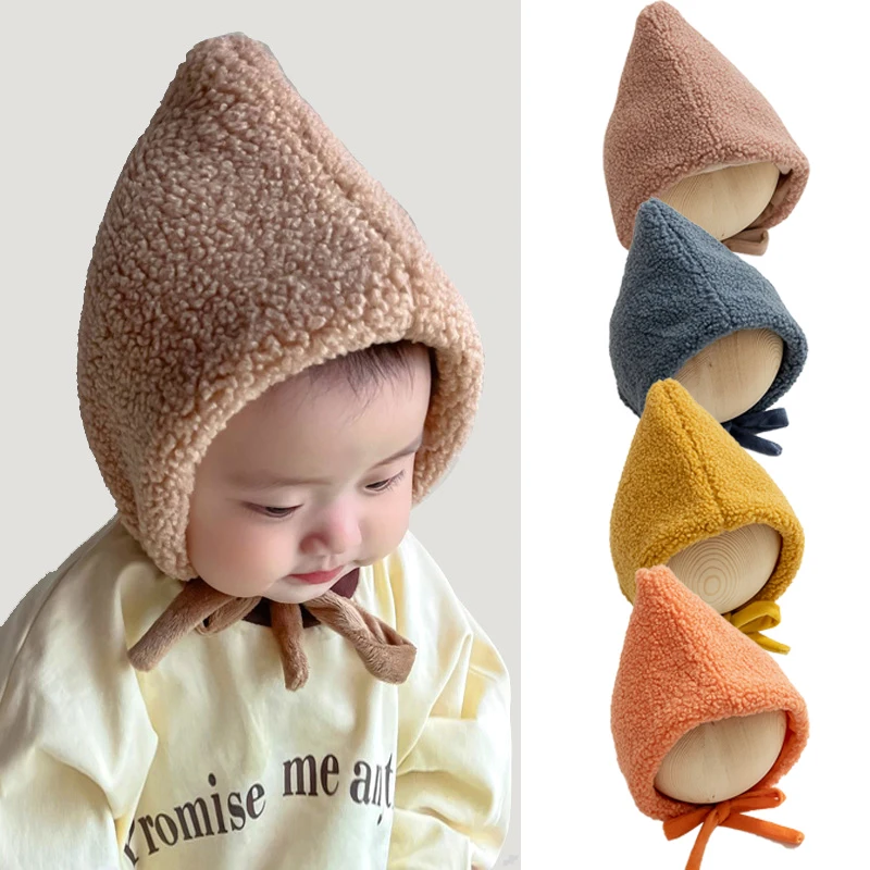 

Lamb Wool Baby Hat Winter Warm Baby Bonnet Infant Caps for 5-24M Girls Boys Warm Ear Protection Hats Beanie Cap Kids Accessories