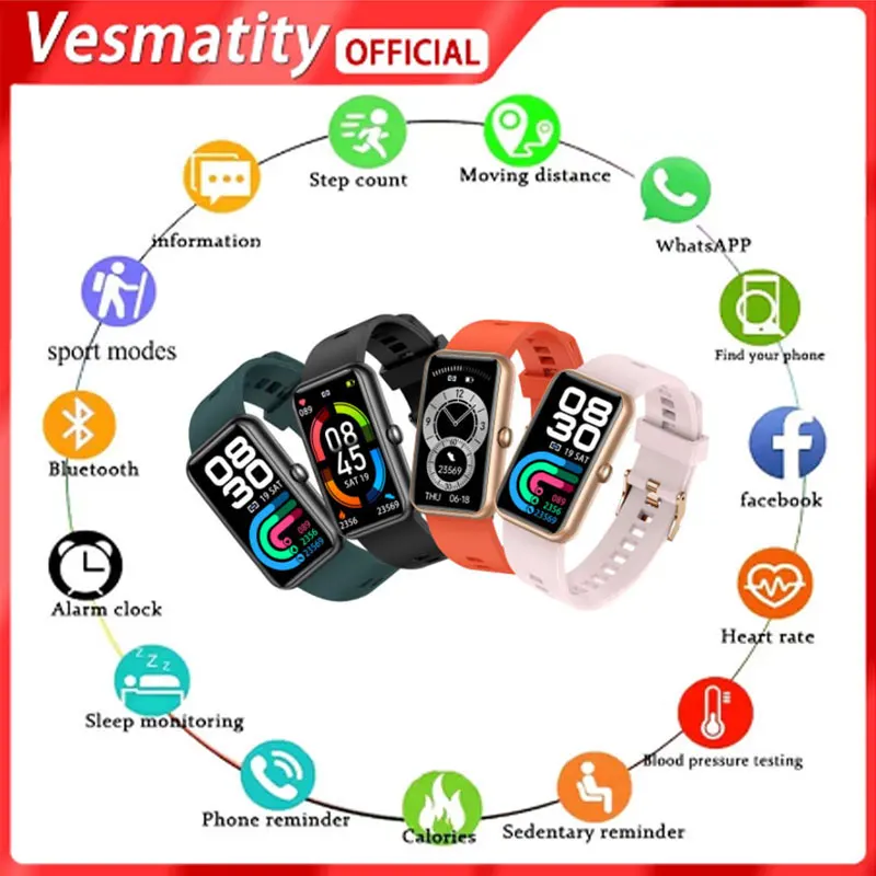 

2022 New Vesmatity X38 Smart Watch Women IP68 Waterproof Fitness Tracker Smartwatch Men 2021 Sport for IOS Androird Huawei PK