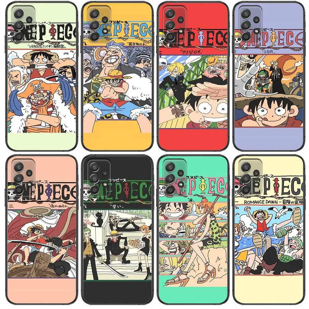 

One Piece comic poster Phone Case Hull For Samsung Galaxy A70 A50 A51 A71 A52 A40 A30 A31 A90 A20E 5G a20s Black Shell Art Cell