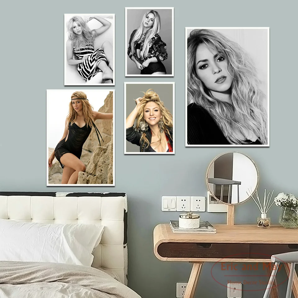 

Shakira Music Pop Singer Posters And Prints Canvas Painting Wall Art Picture Vintage Poster Decorative Home Decor Quadro
