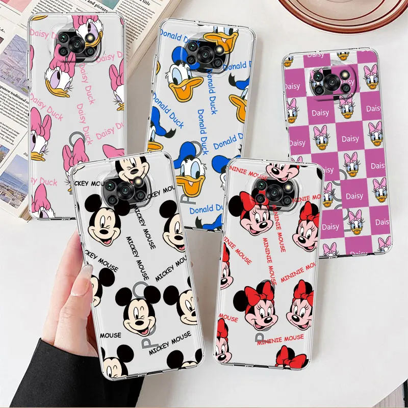 

Clear Case For Xiaomi Mi Poco X3 NFC M3 Pro F3 F1 11 Lite 12 Redmi Note 10 9S 8 7 9 Soft Phone Cover Disney Mickey Mouse